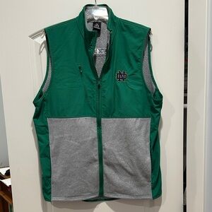 NWOT - Green and Gray Notre Dame Men's Vest